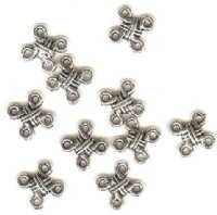 10 12mm Antique Silver Chinese Knot Connectors